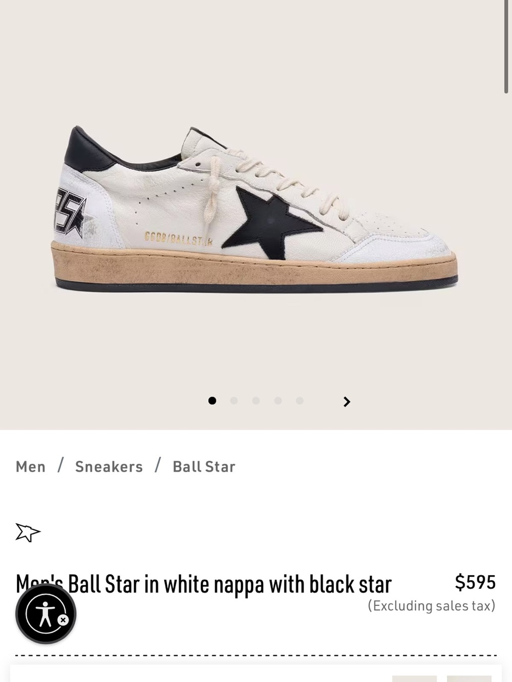 Golden Goose Mens Ball Star Sneakers White, Black & Tan EU size 47 with Dust bag - Picture 16 of 16